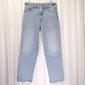 Old Navy Jeans Womens size 8 High Rise OG Loose Stretch Light Blue Straight Leg